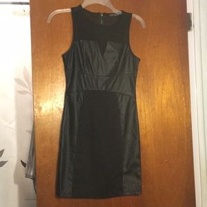 Sheer and Leather Dress Worn Once